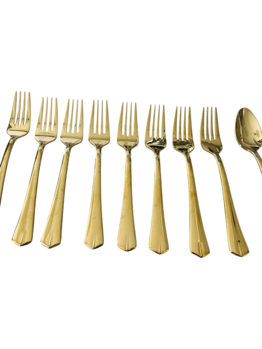 Cambridge Gold Flatware Set Service for 8 Stainless Steel Modern Vintage - Picture 3 of 5